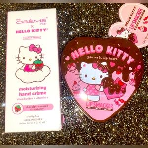 Hello Kitty Chocolate Covered Strawberry Hand Lotion & Lip Smacker Tin